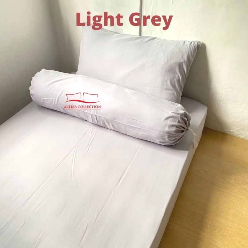 Bedsheet Grey Sprei Abu Hitam Polos Tanpa Embos Ukuran 90x200 120x200 160x200 180x200 Solid Signatur