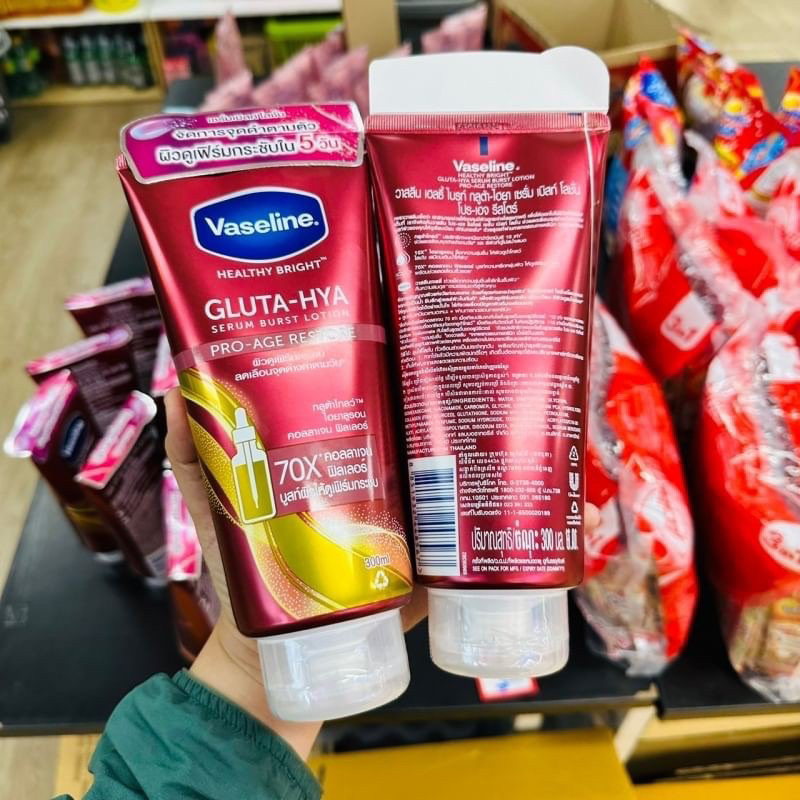Vaseline Gluta HYA Pro-Age Restore 300ml Original Thailand