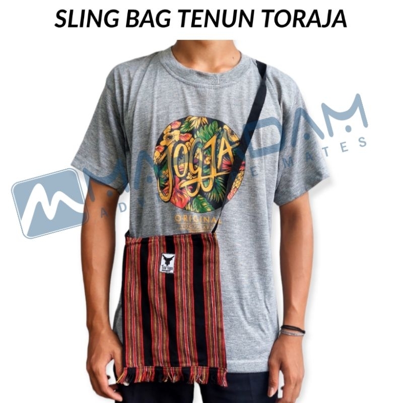 tas selempang sling bag tenun rajut etnik toraja lombok