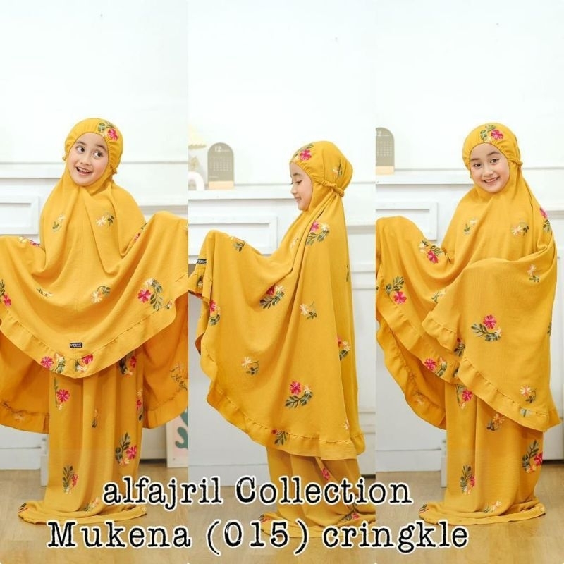 Mukena anak umur 6-10 tahun crincle bordir model terbaru