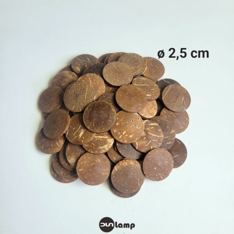 Coin Tatakan Moss dan Tatakan Bonsai Aquascape Aquarium Batok Kelapa 2.5cm