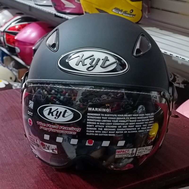 Helm KYT ELSICO solid black doff matt