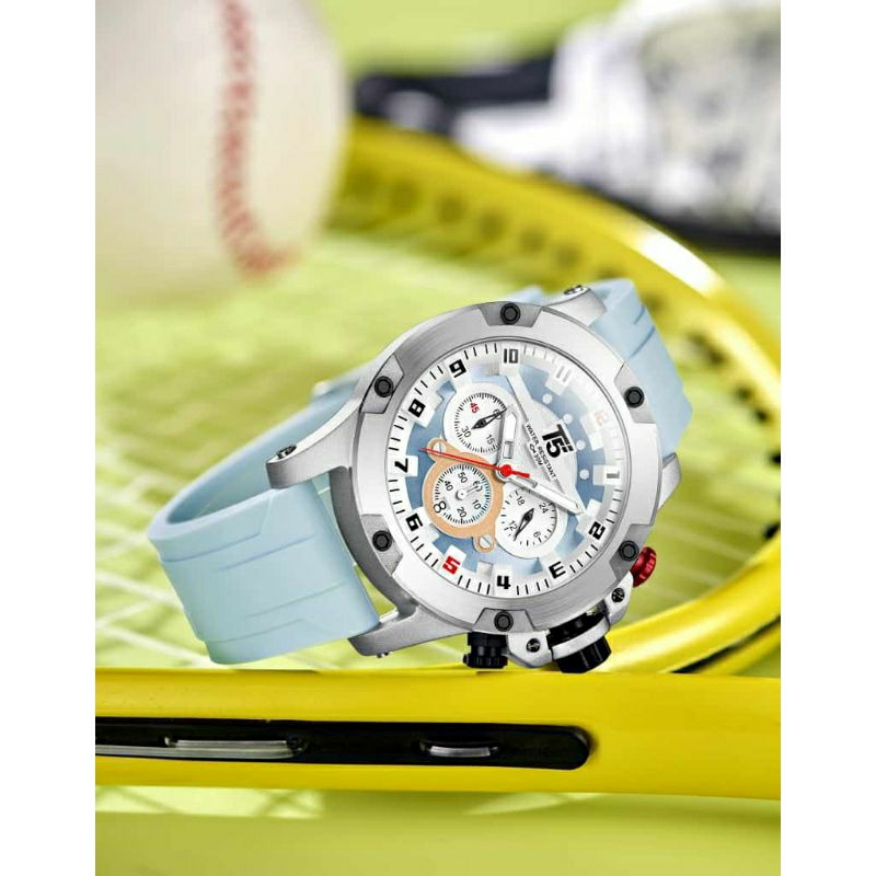 Jam Tangan Pria Sport T5 H 3913G Original Chronograph Stopwatch Aktif