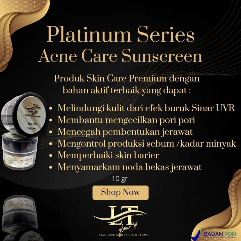 LTy Derma (ELTIway) Acne Care Sunscreen / Cream pagi siang/ Cream kulit berjerawat