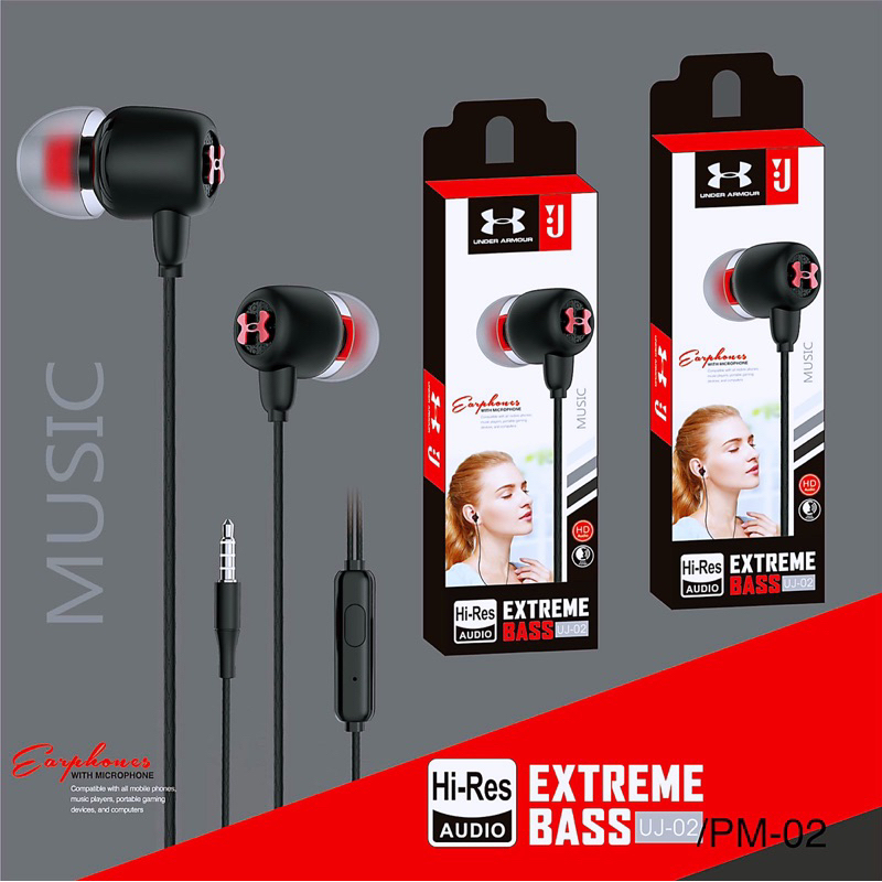 Headset Handsfree Branded Original Stereo Earphone+Microphon