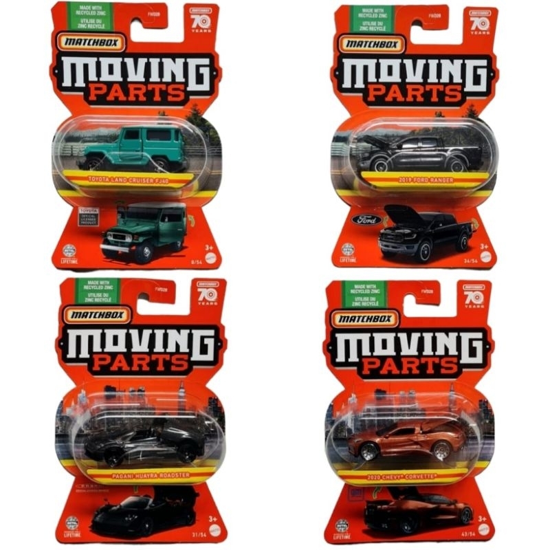 Matchbox Moving Parts Land Cruiser FJ40 Range Rover Ford Ranger Diecast Miniatur Mobil Mobilan Pajangan