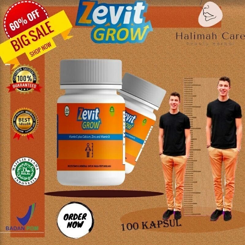 ZEVIT GROW PENINGGI BADAN AMPUH / ZEVIT GROW PENINGGI BADAN ORIGINAL