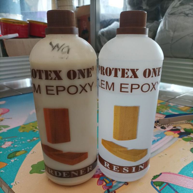 

LEM EPOXY PROTEX ONE ISI SATU SET BERAT 2 KG