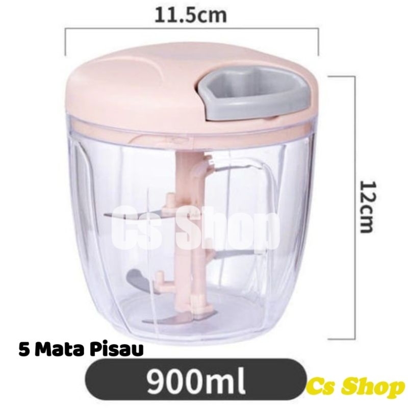 CHOPPER BLENDER TARIK TANGAN MANUAL 900ML/ SPEEDY ALAT PEMOTONG DAGING WARNA DIKIRIM RANDOM/BLENDER MANUAL TARIK TANGAN