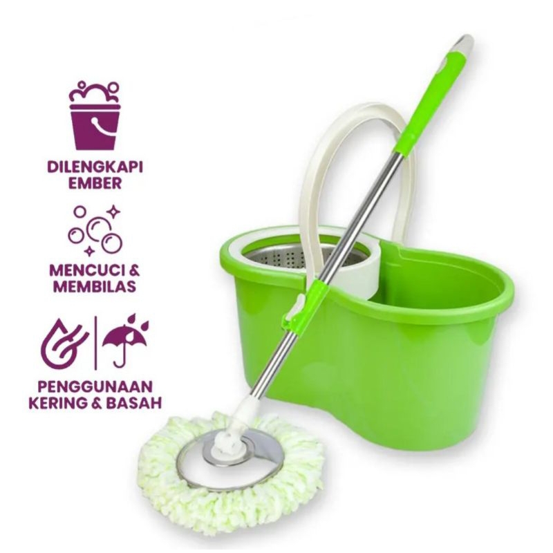 alat pel spin mop 360 alat pembersih lantai