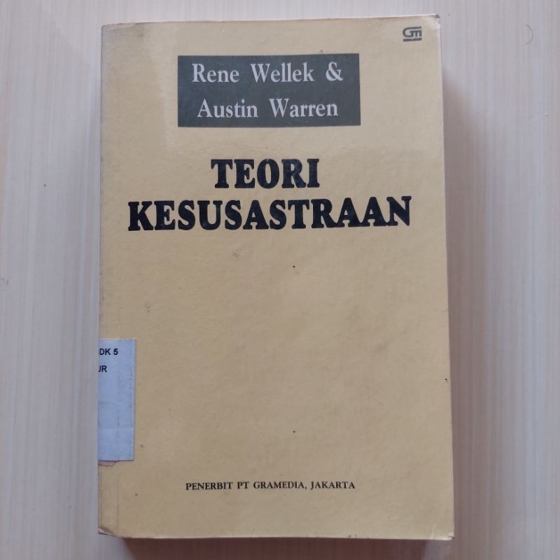 Teori Kesusastraan - Rene Wellek Austin Warren buku original murah