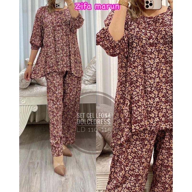 Set cel Leona by dolce dress ori daster arab