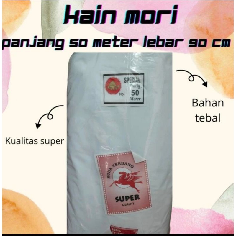 Kain Kafan Mori Bahan Saringan 1roll
