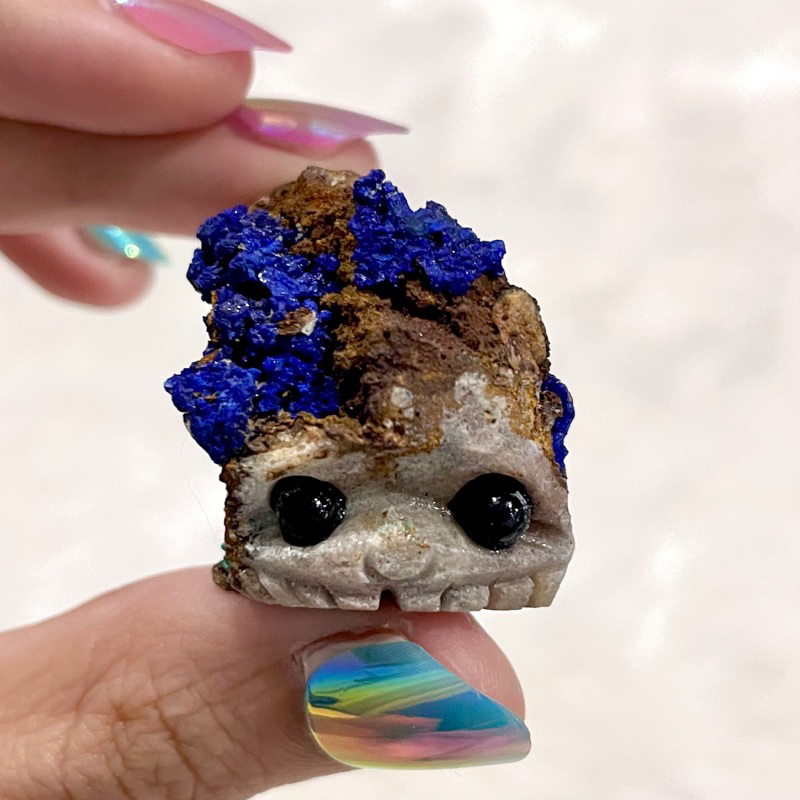 Azurite Hedgie Hedgehog Healing Crystal Decoration