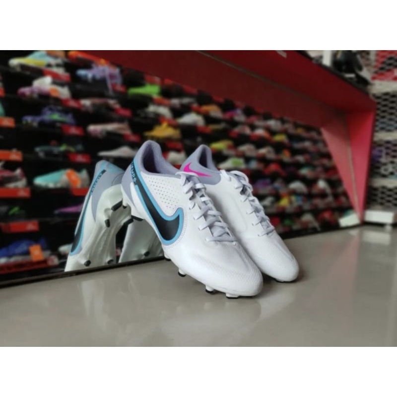 Original Nike Tiempo Legend 9 Academy fg Black Blue + Space Purple + White + Green