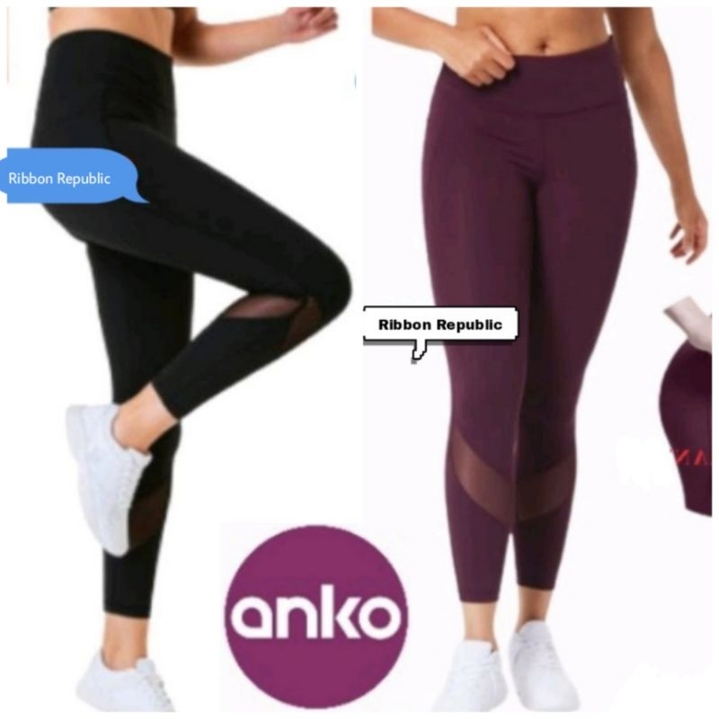Anko High Waist Mesh Legging Woman Women Celana Leging Panjang Wanita Sexy Trendy Dance Zumba Gym Fi