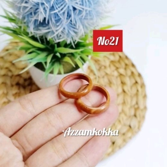 Cincin polos coklat ukuran 21 kokka kaukah