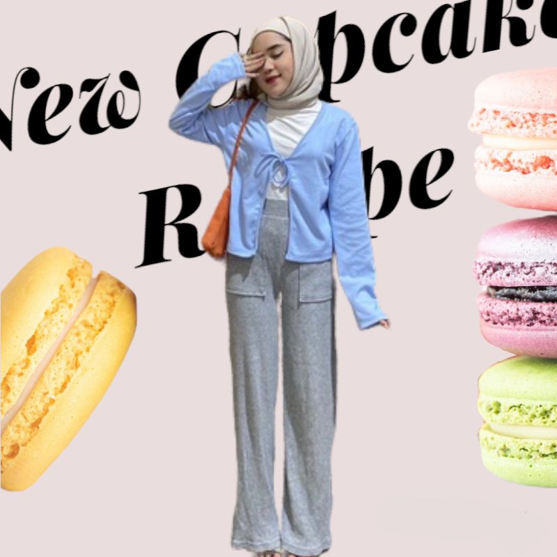 [COD]CARDIGAN Crop korean RAJUT RIB model tally trend masa kini