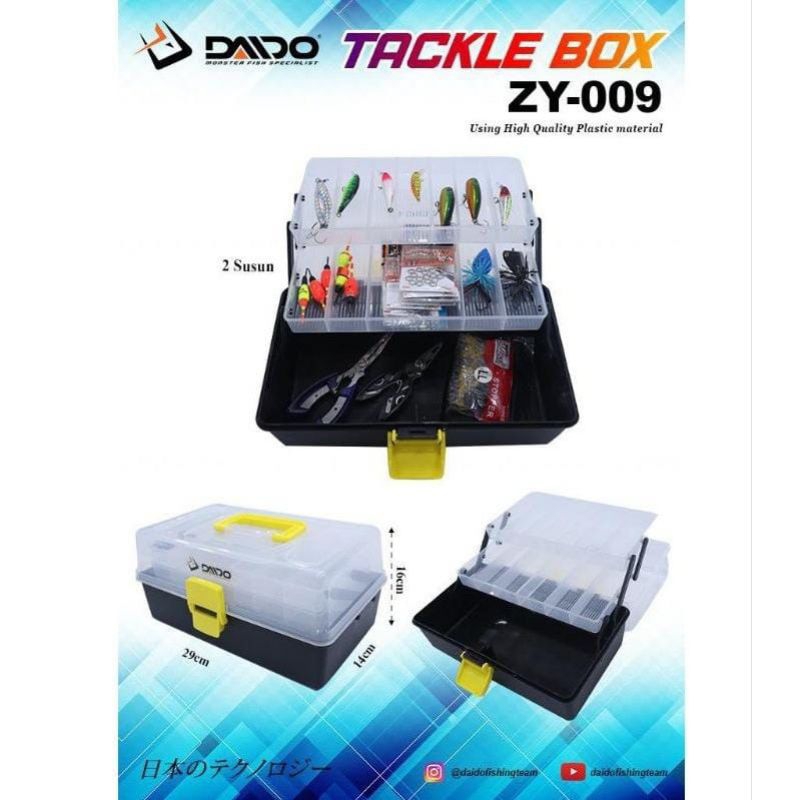 Box Pancing Daido ZY-004 ZY-009 Tackle Tool Box Perkakas kail Simple Praktis
