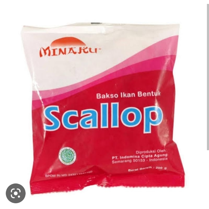 

minaku bakso ikan bentuk scallop