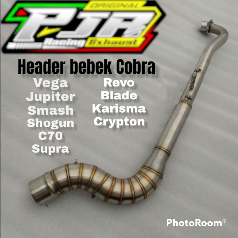 Leher knalpot Cobra Later S for Vega Jupiter Smash Shogun C70 Supra Crypton dll d50mm