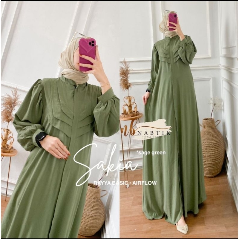 gamis wanita polos SAKIA RAYYA SERIES original by nabtik