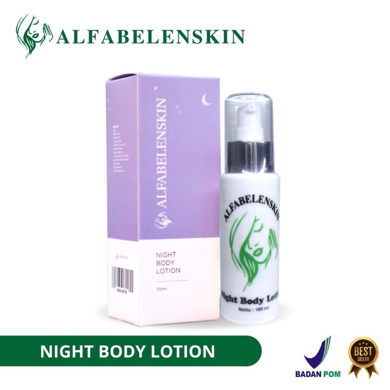 NIGHT BODY LOTION ALFABELENSKIN NIACINAMIDE PEMUTIH BADAN PENCERAH TUBUH KRIM PENGHILANG BEKAS LUKA 