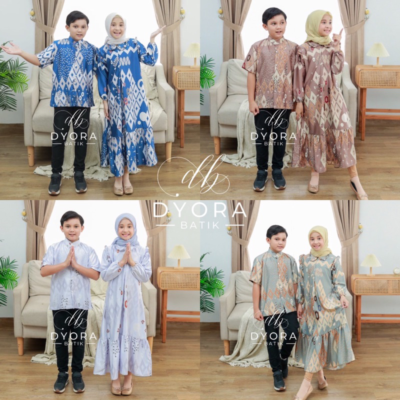 Gamis Maxmara Couple Luna M/L/XL/XXL Gamis Raya Couple Keluarga Couple Kondangan Muslim