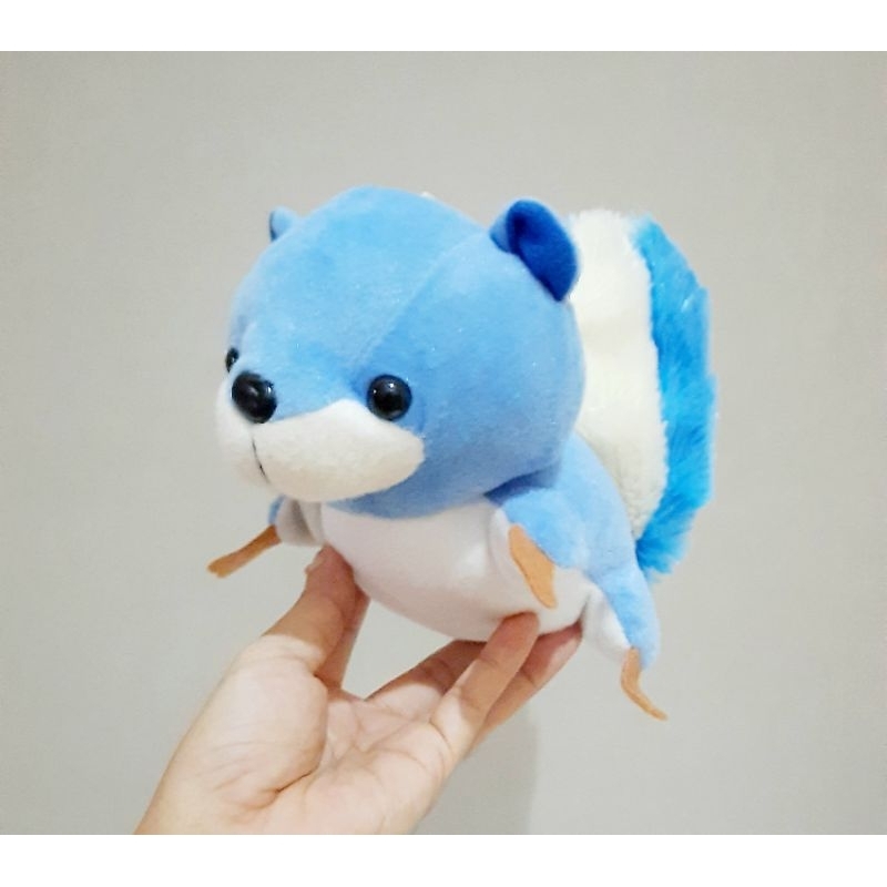 Boneka Tupai Biru Lucu Gemoy Size 20 cm/ Boneka Tupai/ Boneka Hewan