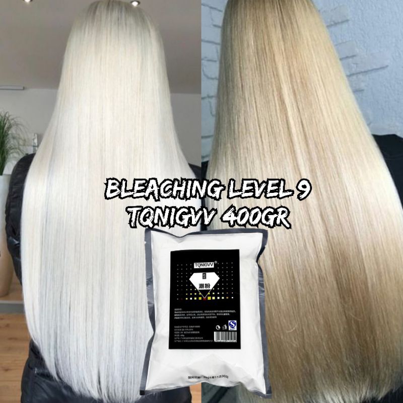 Bleaching Level 9 putih TQNIGVV 10 blonde gret A profesional salon vegan original