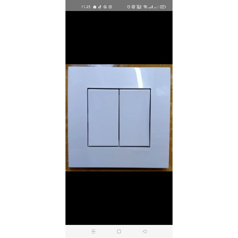 saklar seri 2gang 2arah/saklar seri hotel 16A vivace schneider