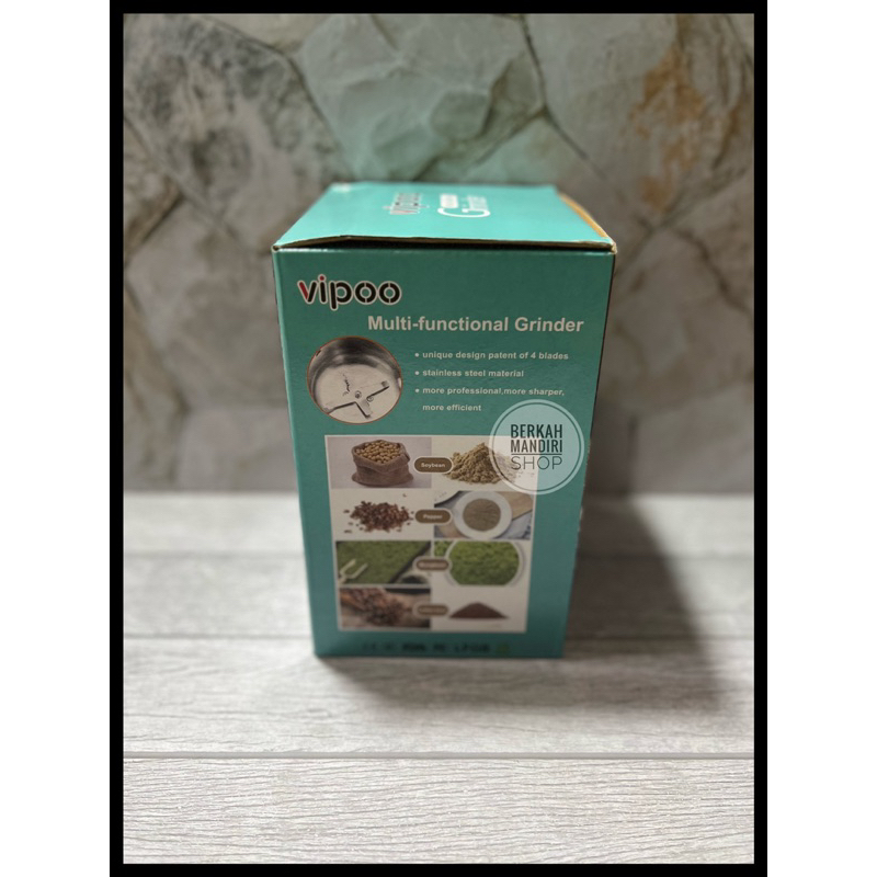 Vipoo V-1105 Mesin Bubuk Tepung Penggiling Kopi Elektrik 400g - Grinder Coffee Herbal Biji Kacang Obat Mesin Giling Grinder Elektrik - Untuk Bumbu Kering