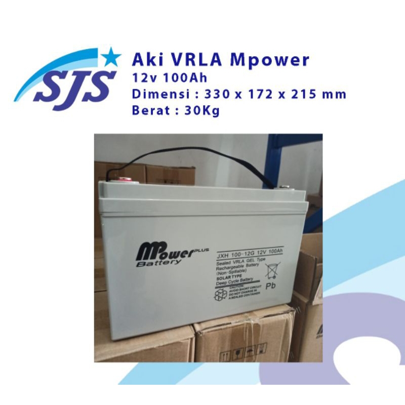 Aki Vrla Gel 12v 100ah Mpower JXH100-12G