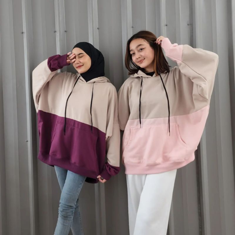 Batwing jumbo 2tone hodie