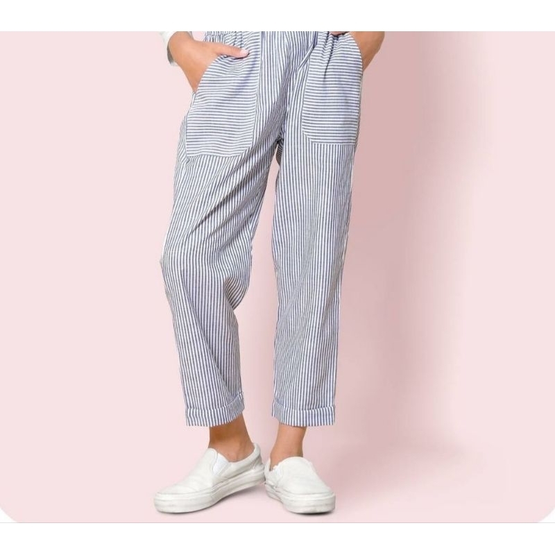 Baggy pants salur/celana anak perempuan/kulot anak. perempuan/celana anak tanggung