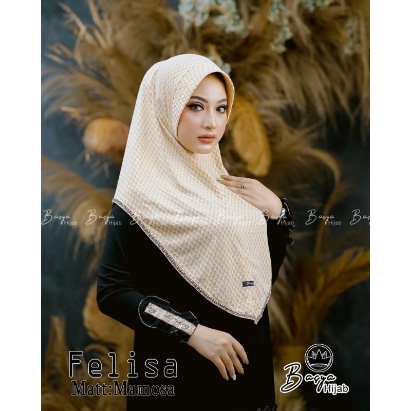 [ Basya Hijab ] FELISA••hijab instan pet list••hijab instan jersey mamosa