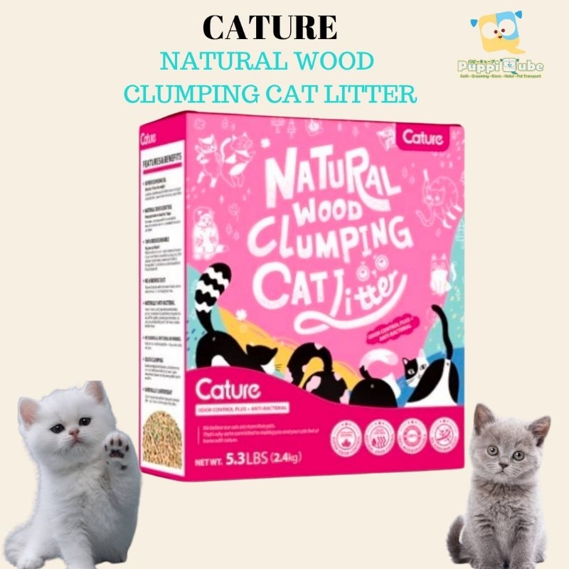 Cature Natural Wood Clumping Cat Litter - Pasir Gumpal Kucing