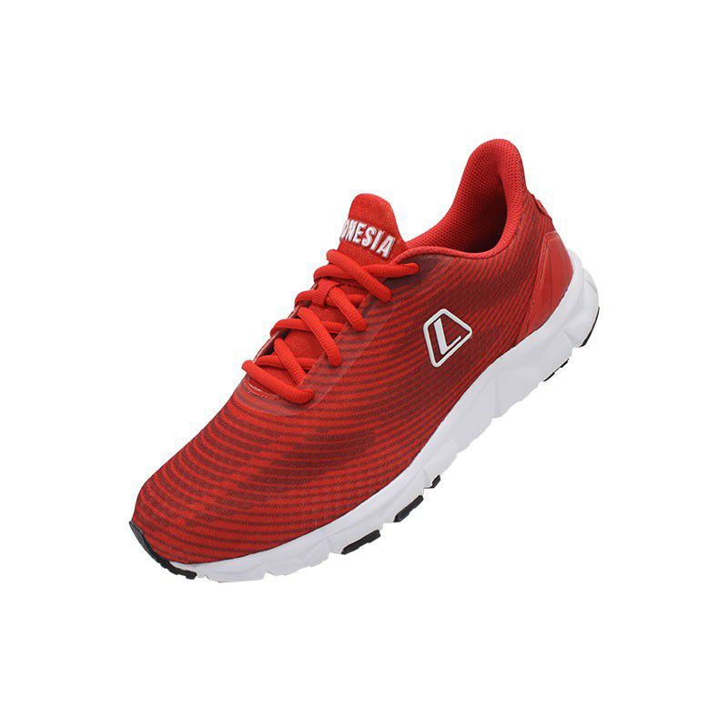 Sepatu League merah putih Rass M ICF TIMNAS running shoes original