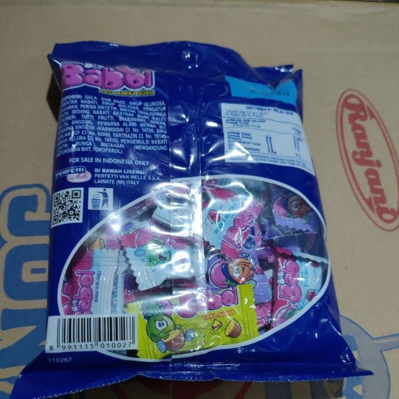 permen karet big babol rasa aneka buah isi ± 40 butir