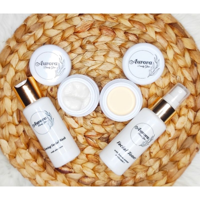 Paket Cream Pemutih Wajah untuk Jerawat dan Flek /Skincare/Glowing/Aurora Beauty Glow