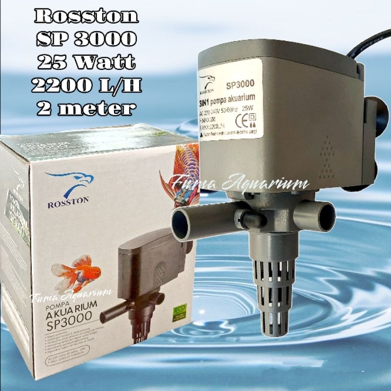 Pompa Power Head ROSSTON SP 3000 Mesin Filter Celup Aquarium power head Low Watt water Pump Submersible Pump