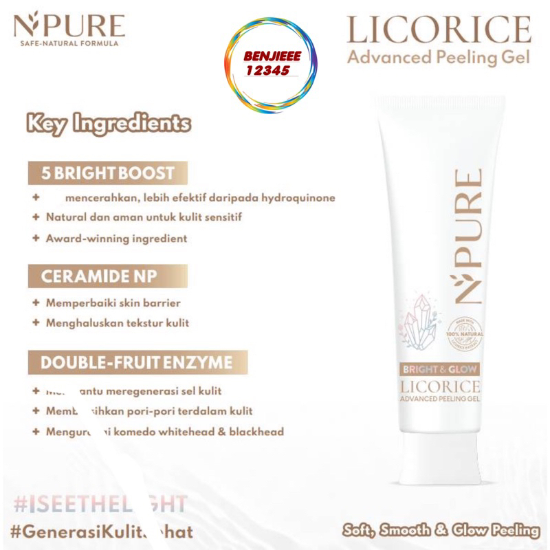 NPURE licorice ADVANCED PEELING GEL 50ml n pure npure peeling scrub