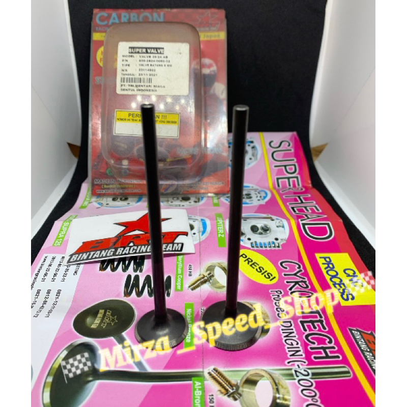 KLEP CARBON BRT 28/24 BATANG 5MM