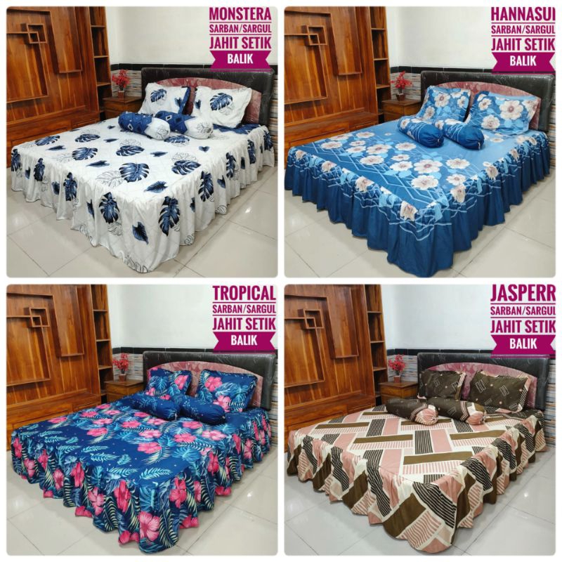 SPREI RUMBAI MOTIF CANTIK SPREI RUMBAI HOMEMADE UK.180X200&160X200