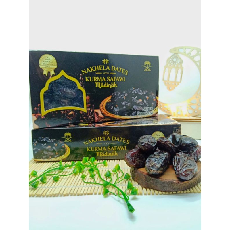 

kurma Safawi Madinah Nakhela Dates kemasan Exclusive 500 Gram