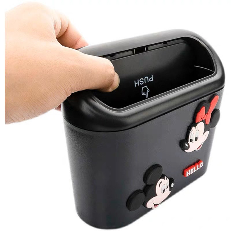 tempat sampah mobil mickey minnie Tempat Sampah Mobil - Kotak Penyimpanan Mobil Serbaguna - Car Trash Can Garbage Bin Car Storage Box