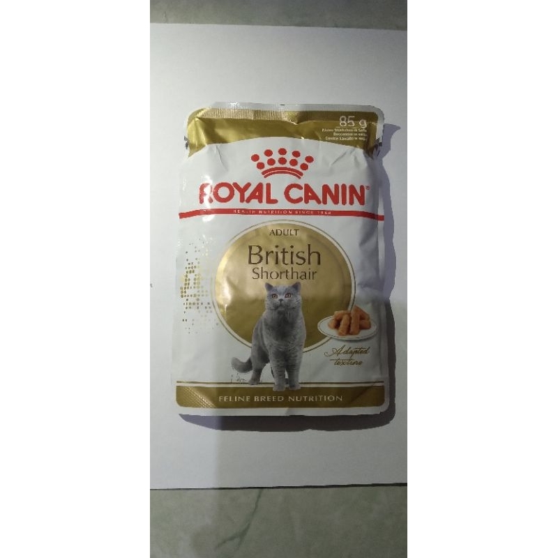 Royal Canin Adult British Shorthair Pouch 85gr -Makanan Basah Kucing