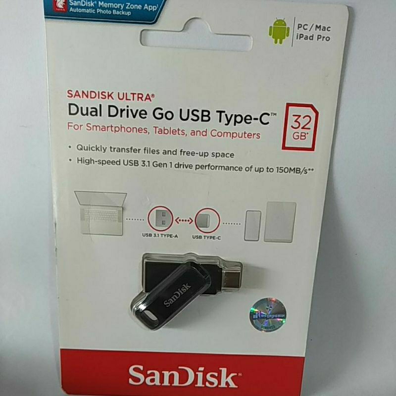 FLASHDISK+ OTG TYPE C  SANDISK USB-3  32Gb