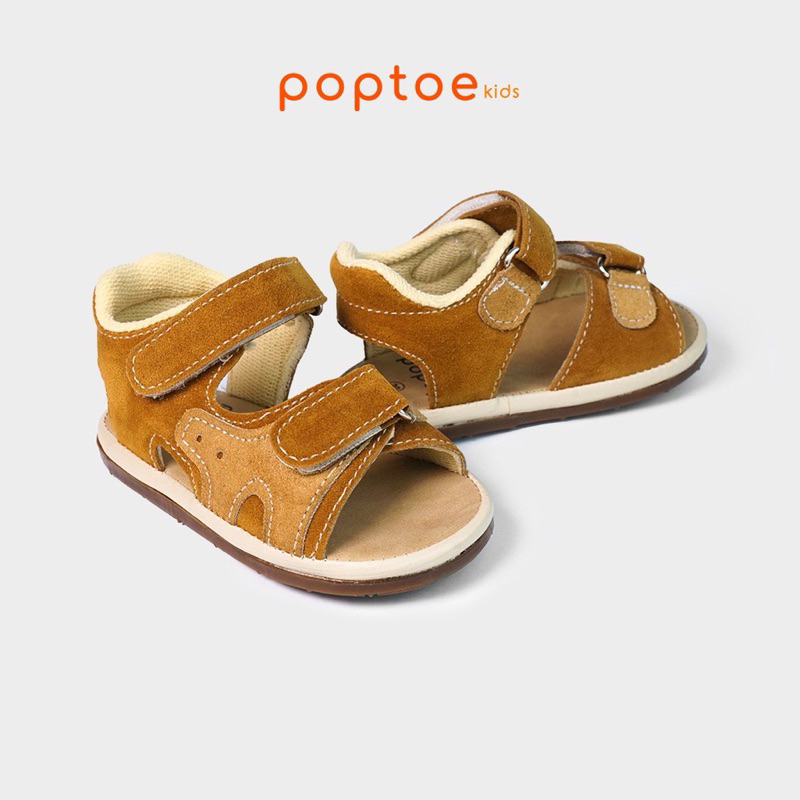 DINOANDBUNNY - SEPATU ANAK POPTOE SAND CARAMEL - Sandal anak laki-laki usia 1 - 3 Tahun - Sepatu anak