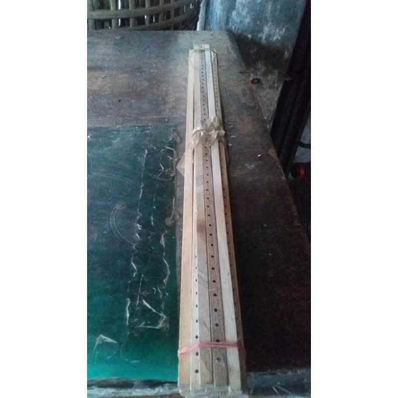 Dowel/Sabuk Jeruji Sangkar Model Kotak 8mm Panjang 70cm. Full Jati Halusan.